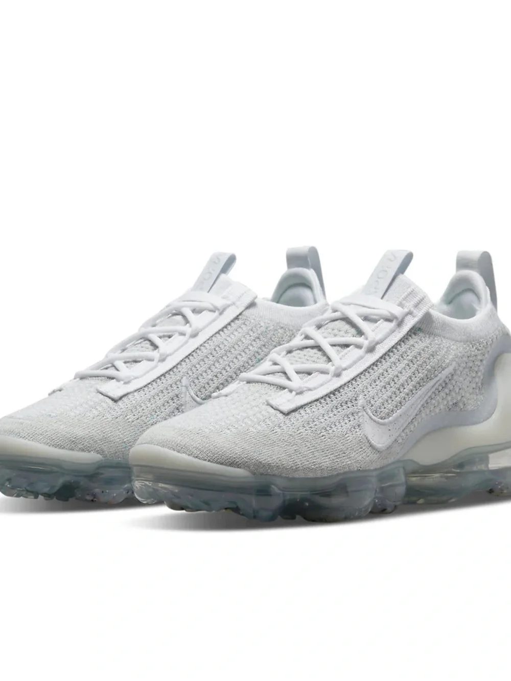 Nike Air VaporMax 2021 FK Womens Shoes Flyknit Sneakers Platinum DC4112-100 Sz 7